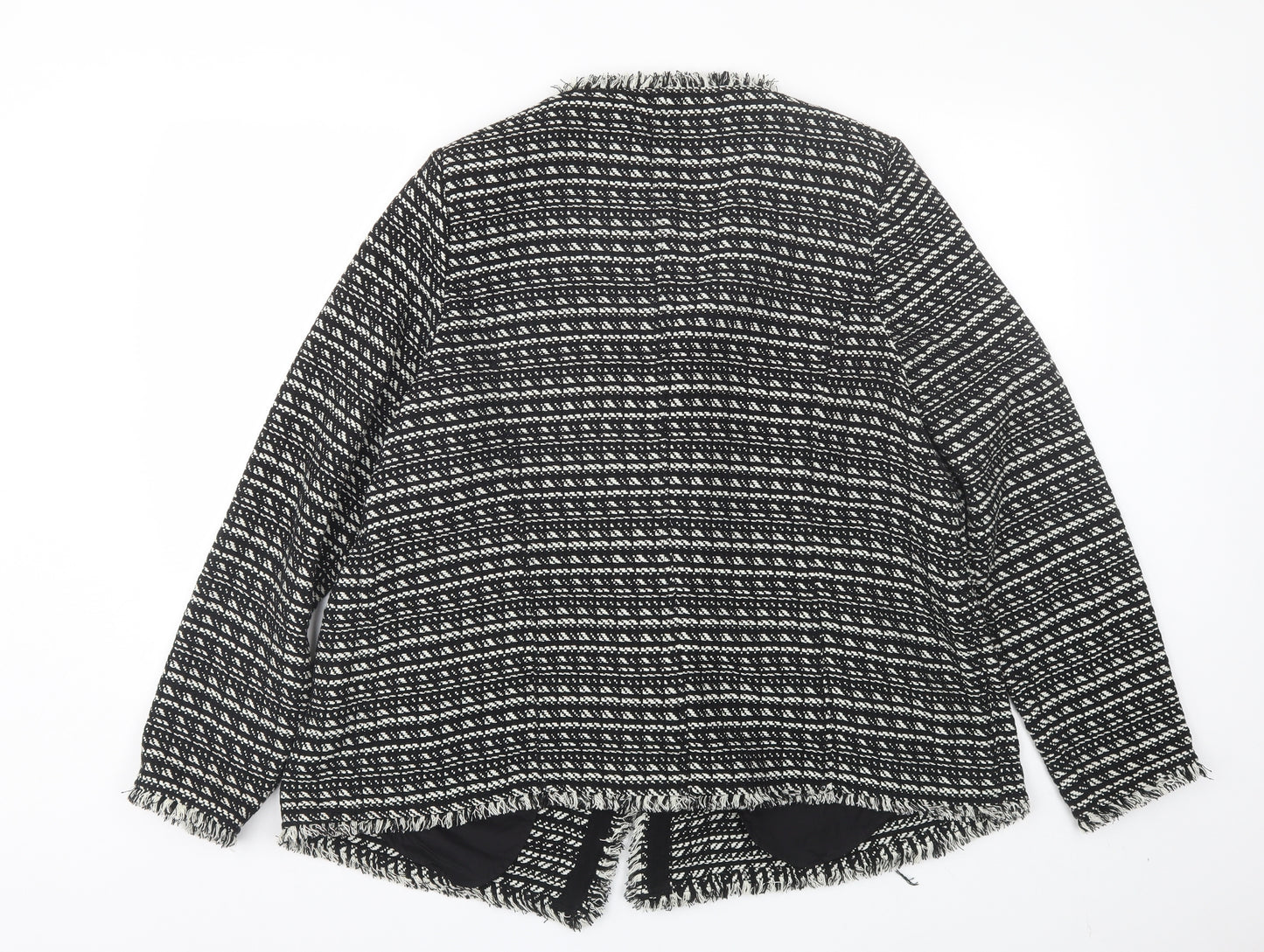 NEXT Womens Black Striped  Jacket  Size 20
