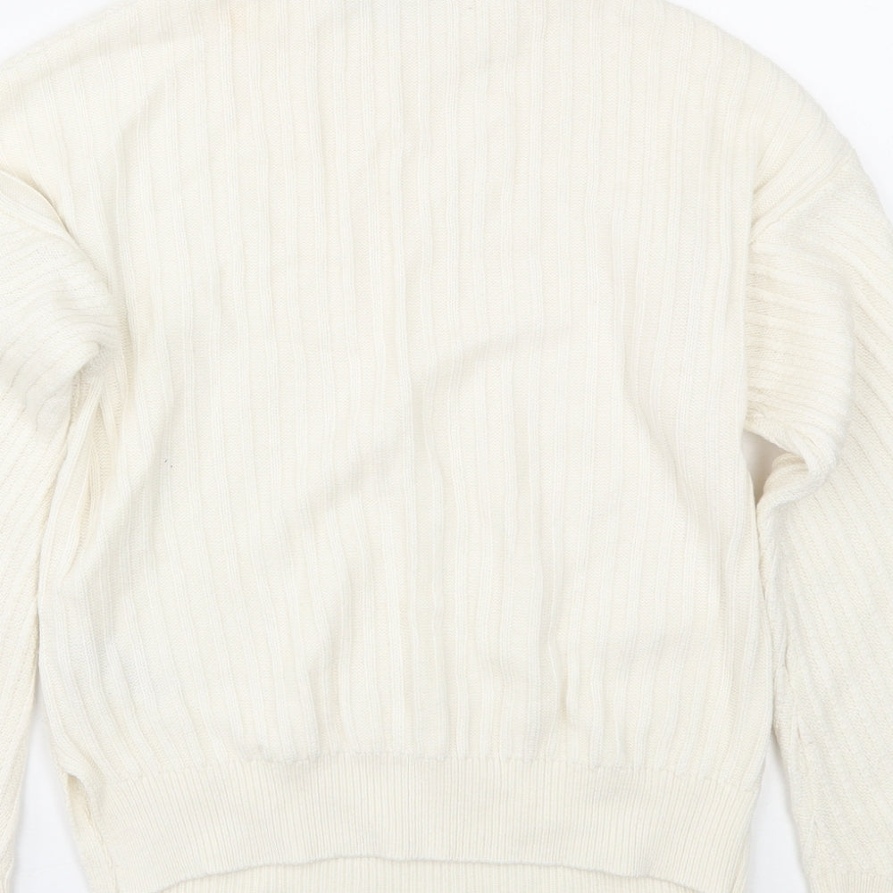 M&S Womens White   Pullover Jumper Size S