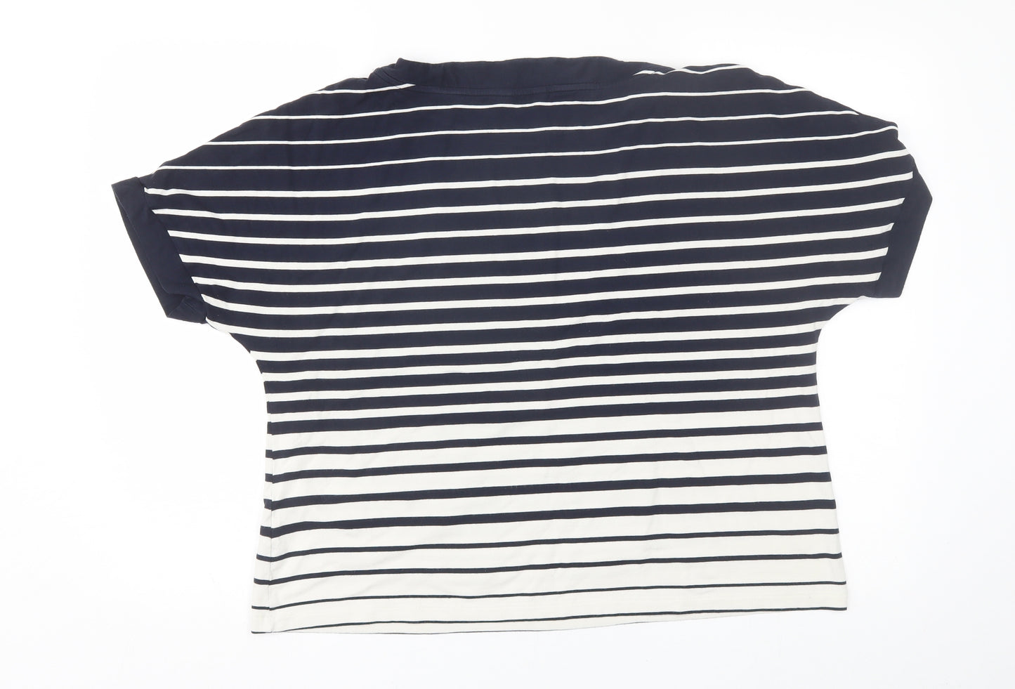 M&S Womens Blue Striped  Basic T-Shirt Size 20