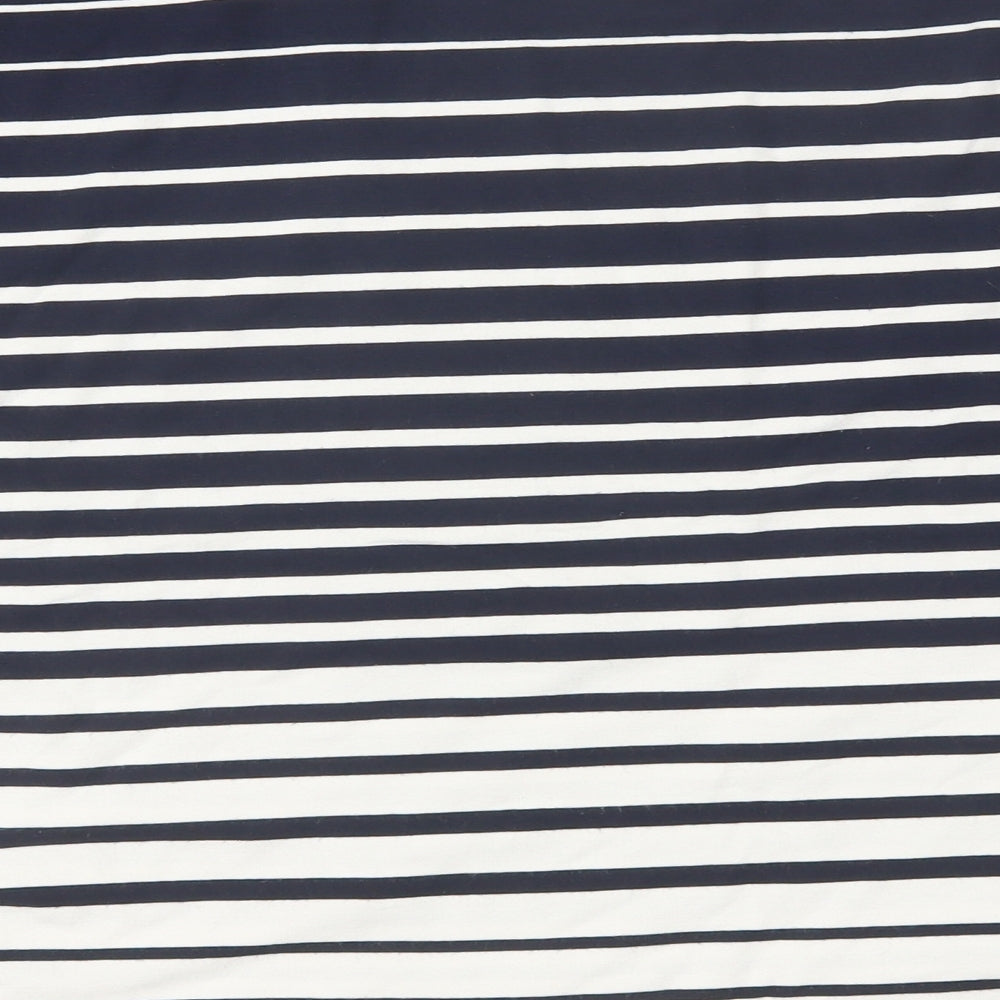 M&S Womens Blue Striped  Basic T-Shirt Size 20