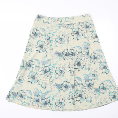 Honor Milburn Womens Green Floral  Trumpet Skirt Size 14