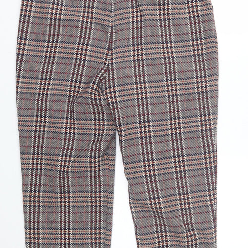 M&S Womens Multicoloured Plaid  Trousers  Size 16 L21.5 in