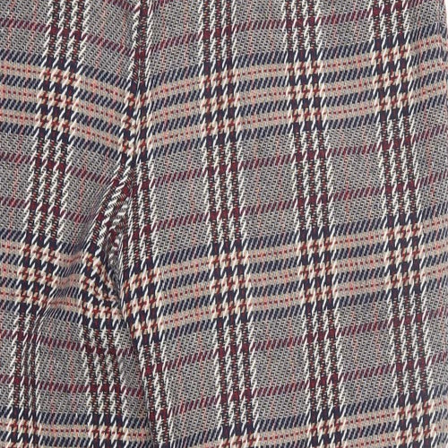M&S Womens Multicoloured Plaid  Trousers  Size 16 L21.5 in
