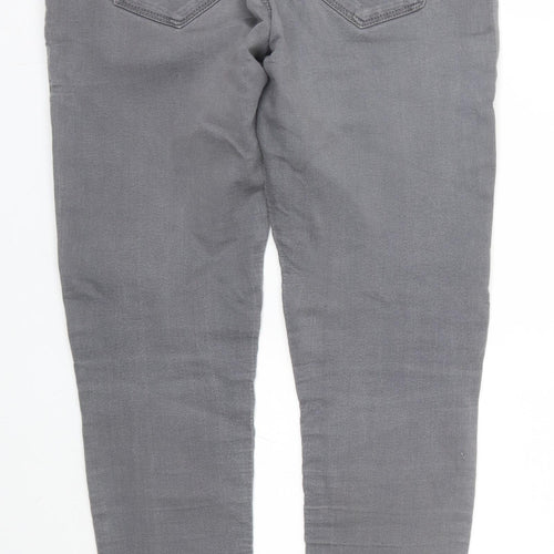Dorothy Perkins Womens Grey  Denim Skinny Jeans Size 12 L28 in