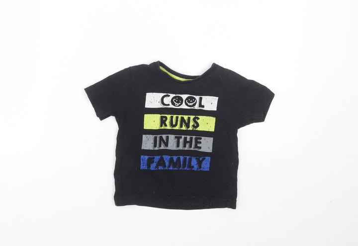 Max Baby Black   Basic T-Shirt Size 12-18 Months
