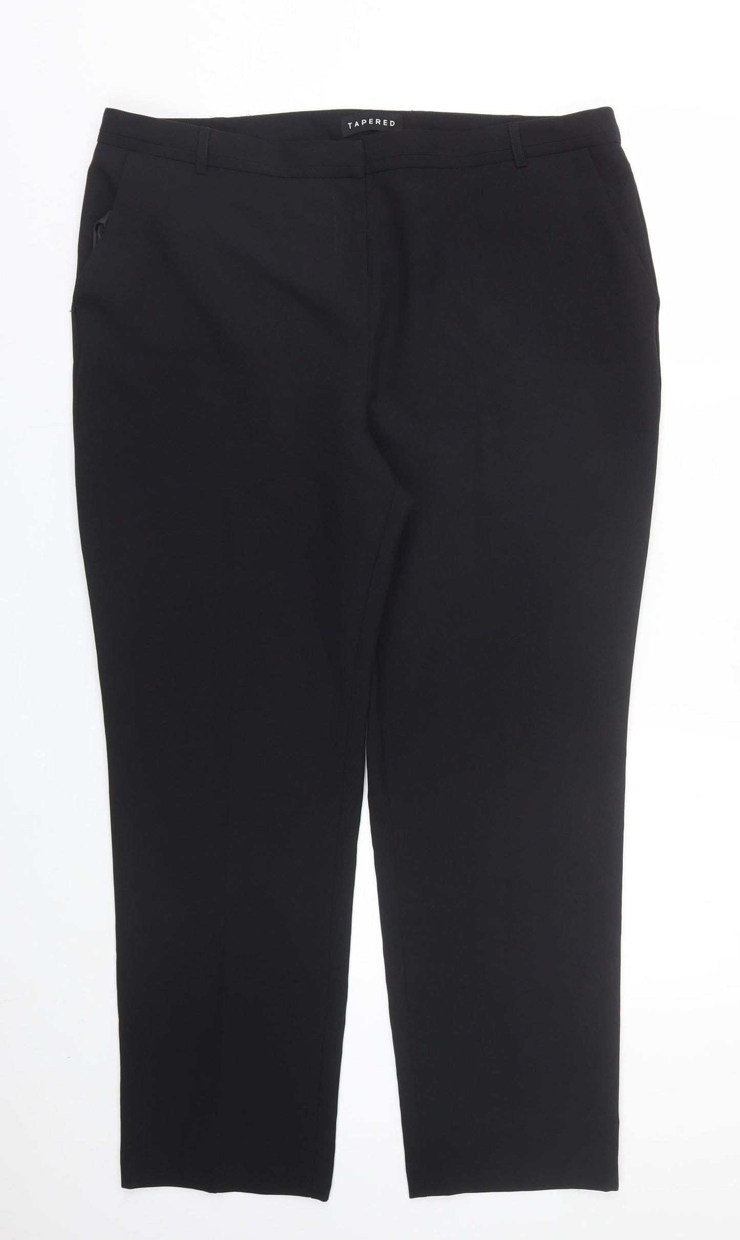 Peacocks Womens Black   Trousers  Size 18 L27 in