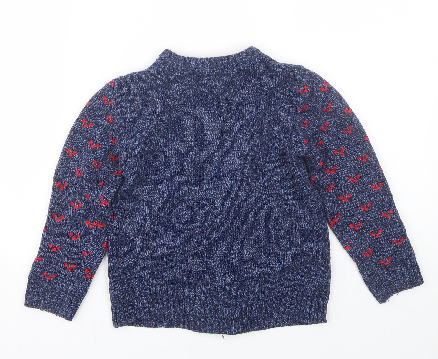 George Boys Blue   Pullover Jumper Size 5-6 Years  - christmas