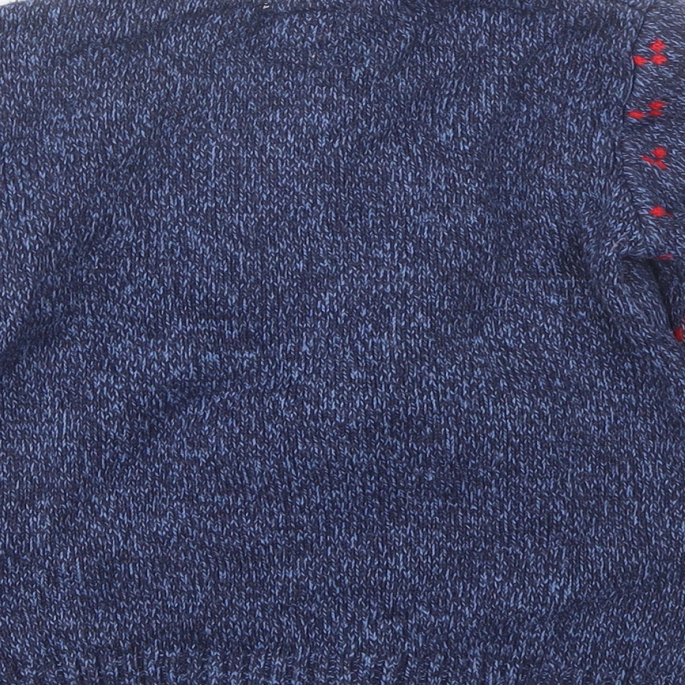 George Boys Blue   Pullover Jumper Size 5-6 Years  - christmas
