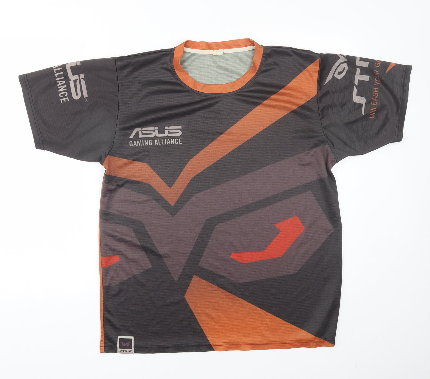 Asus  Mens Brown   Jersey T-Shirt Size L  - Asus Gaming alliance