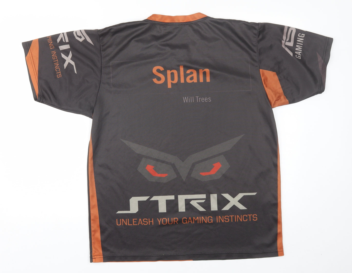 Asus  Mens Brown   Jersey T-Shirt Size L  - Asus Gaming alliance