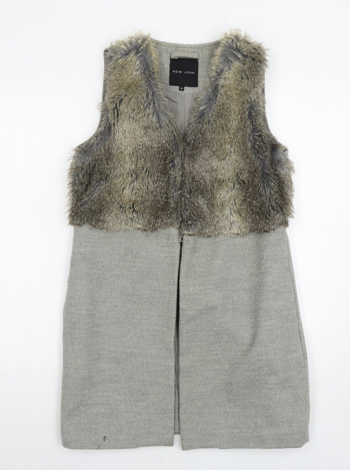 New Look Womens Grey   Gilet Jacket Size 8