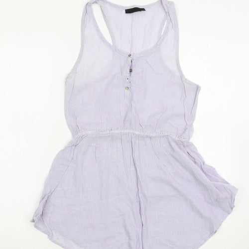 Topshop Womens Blue Striped  Mini  Size S