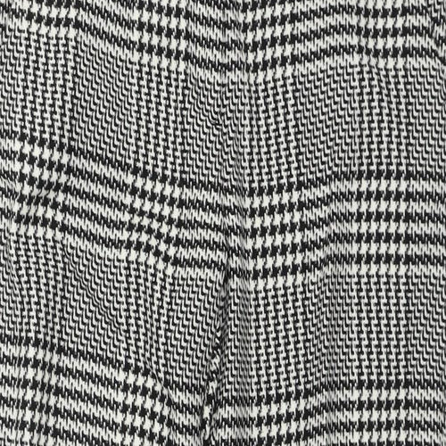 H&M Womens Black Check  Trousers  Size 6 L27 in