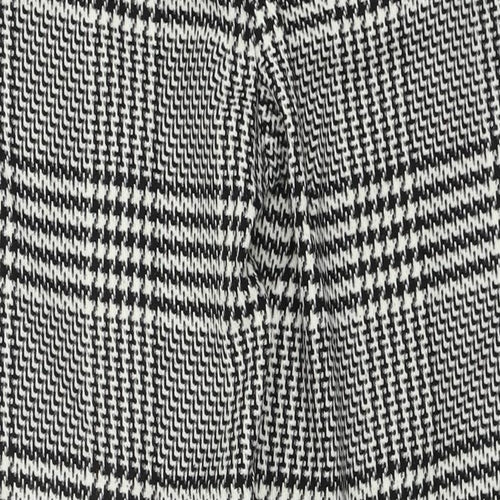 H&M Womens Black Check  Trousers  Size 6 L27 in
