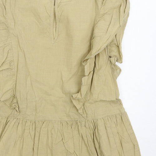 Lost Stock Womens Brown   Basic Blouse Size S