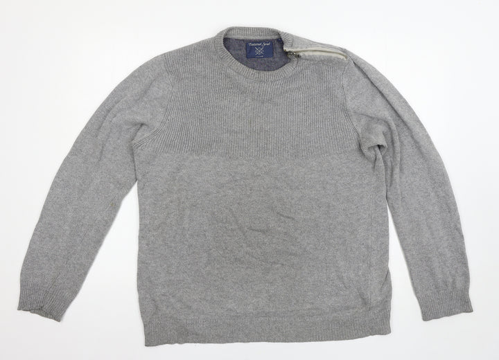 Twisted Soul Mens Grey Pullover Jumper Size L