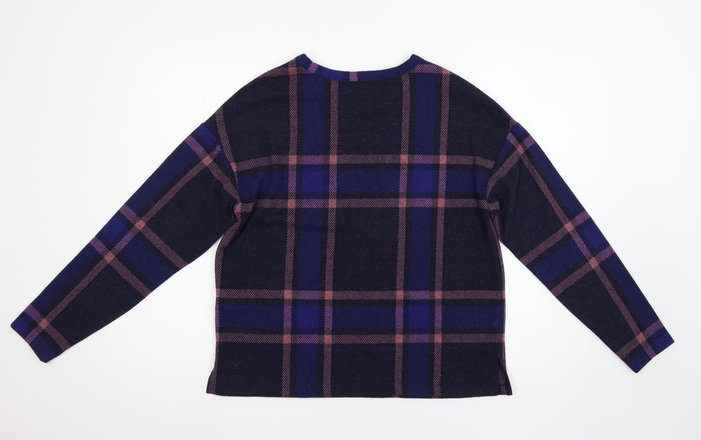 Marks and Spencer Womens Multicoloured Check  Pullover Jumper Size 10