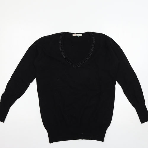 He Love Me He Loves Me Not Womens Black   Pullover Jumper Size 12