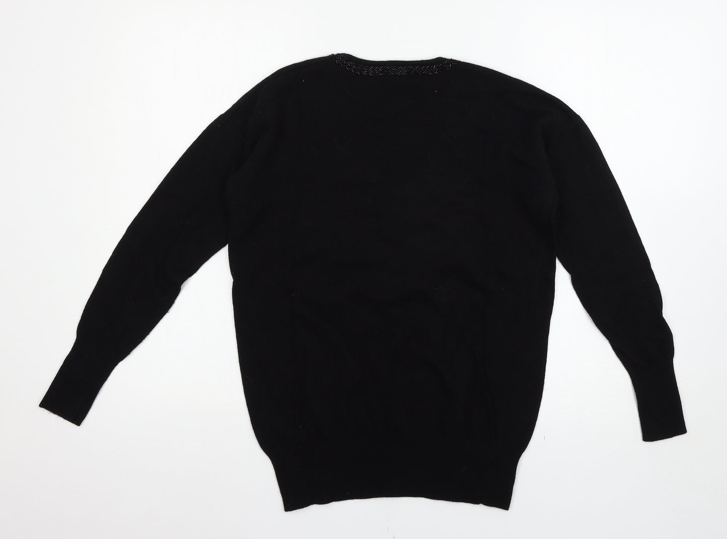 He Love Me He Loves Me Not Womens Black   Pullover Jumper Size 12