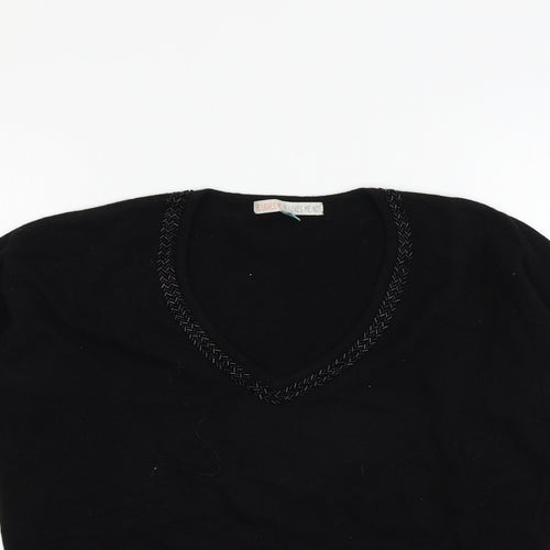 He Love Me He Loves Me Not Womens Black   Pullover Jumper Size 12
