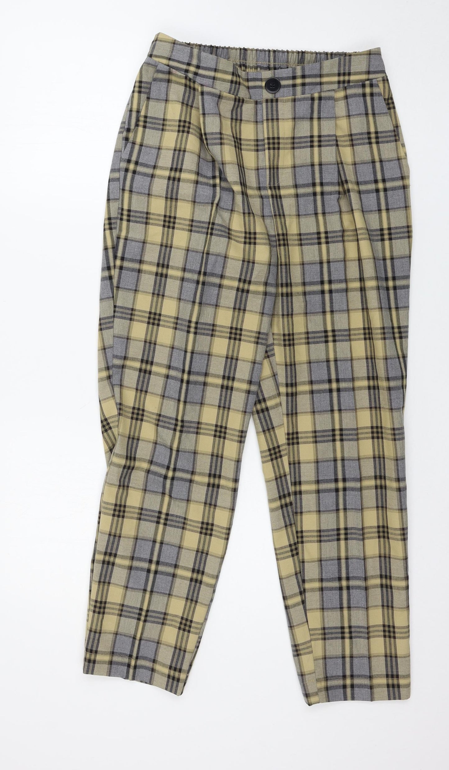 Primark Womens Multicoloured Check  Trousers  Size 10 L26 in