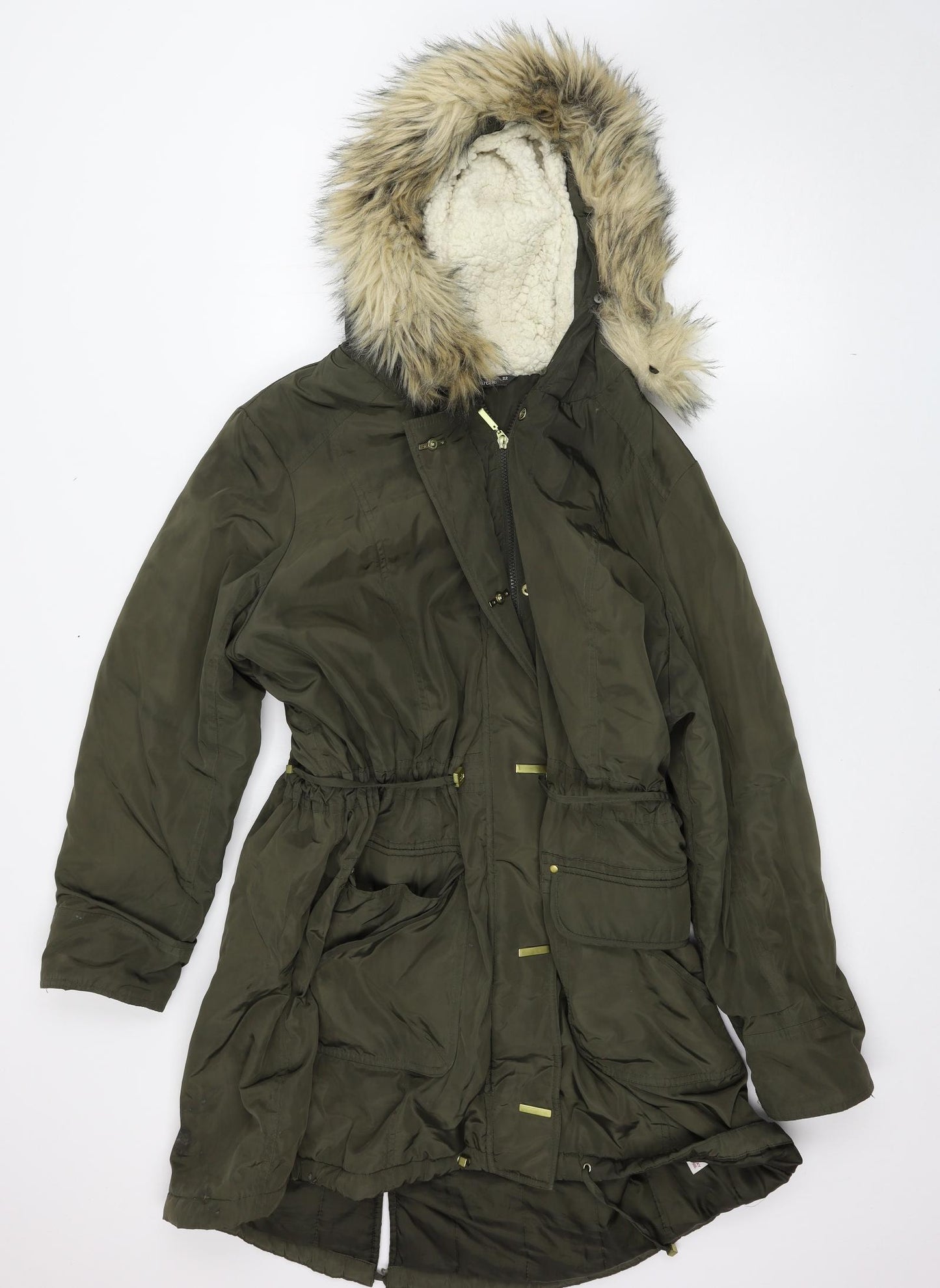 Bonmarché Womens Green   Parka Coat Size 22