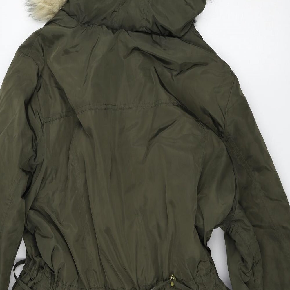 Bonmarché Womens Green   Parka Coat Size 22