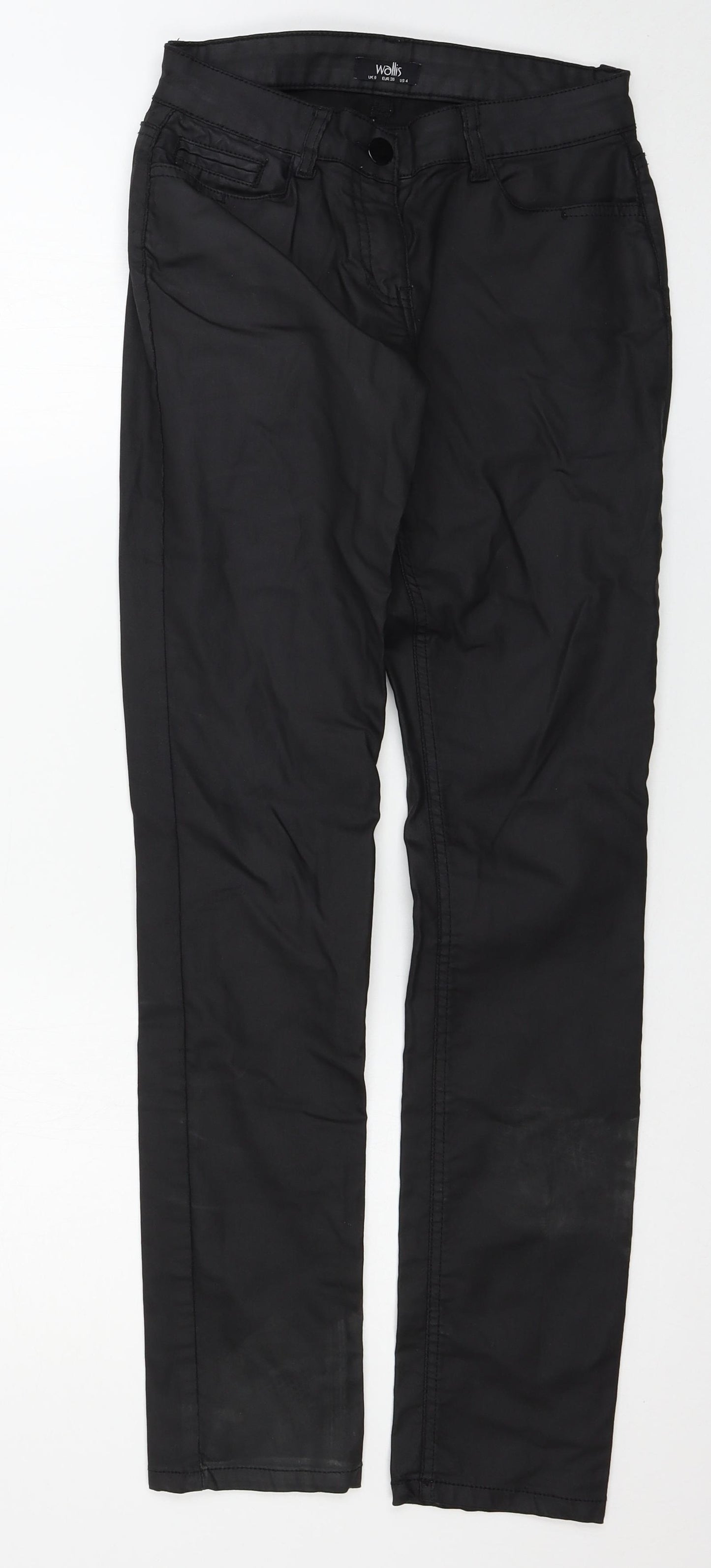 Wallis Womens Black   Straight Jeans Size 8 L30 in