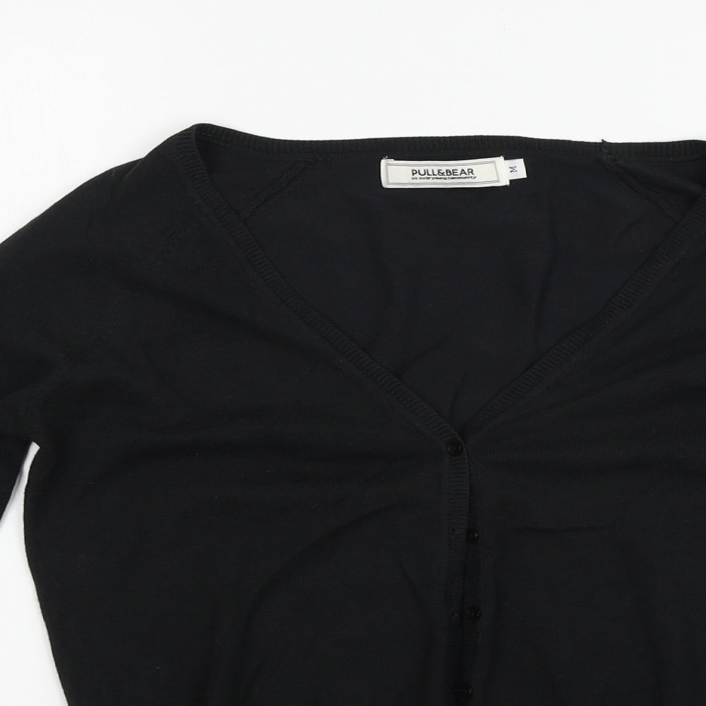 Pull&Bear Womens Black   Cardigan Jumper Size M