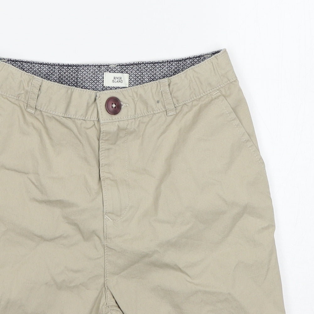 River Island Boys Beige   Chino Shorts Size 9-10 Years