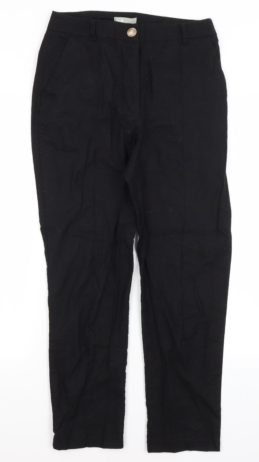 ASOS Womens Black   Trousers  Size 10 L26 in