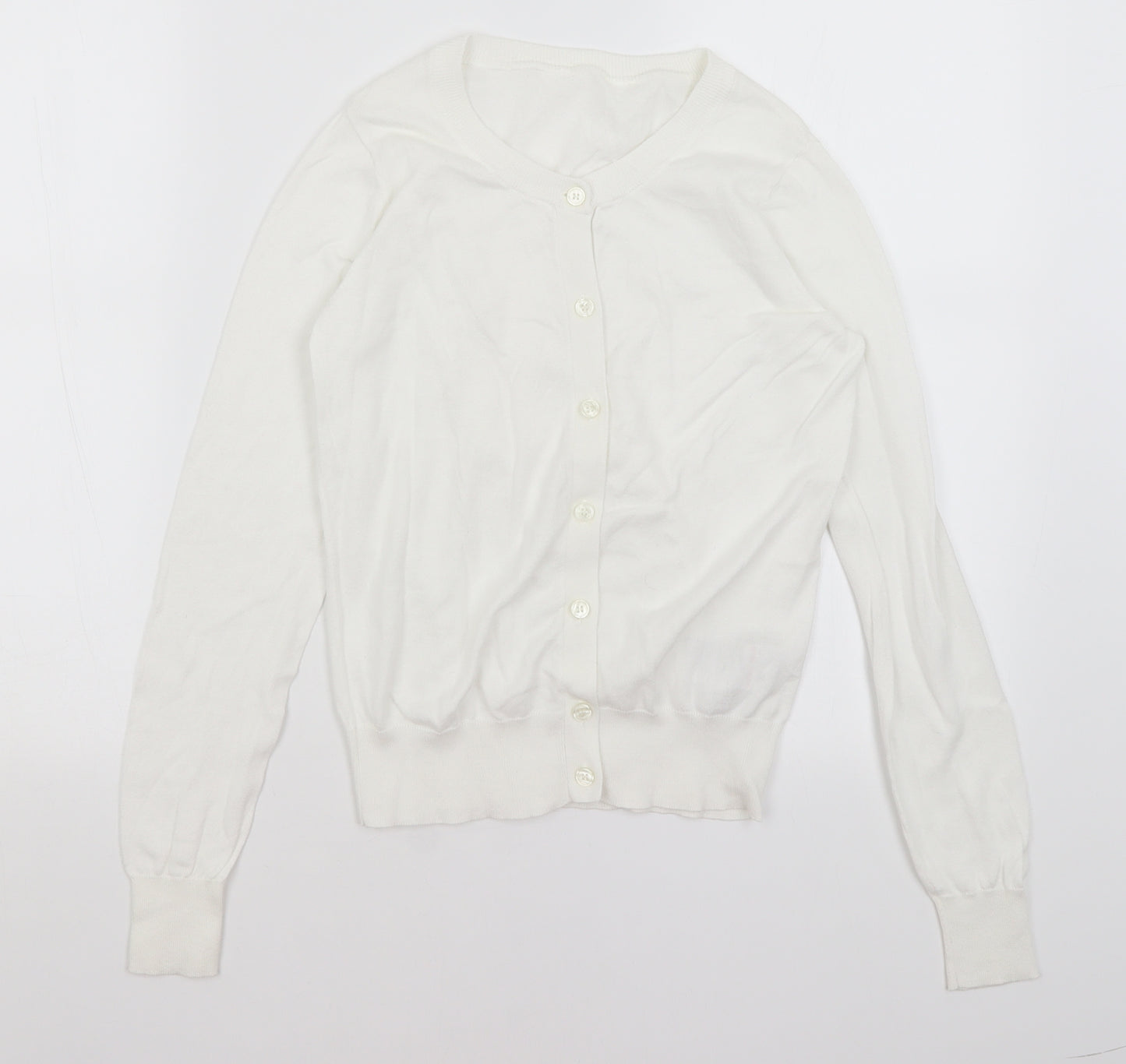 Oasis Womens White   Cardigan Jumper Size S