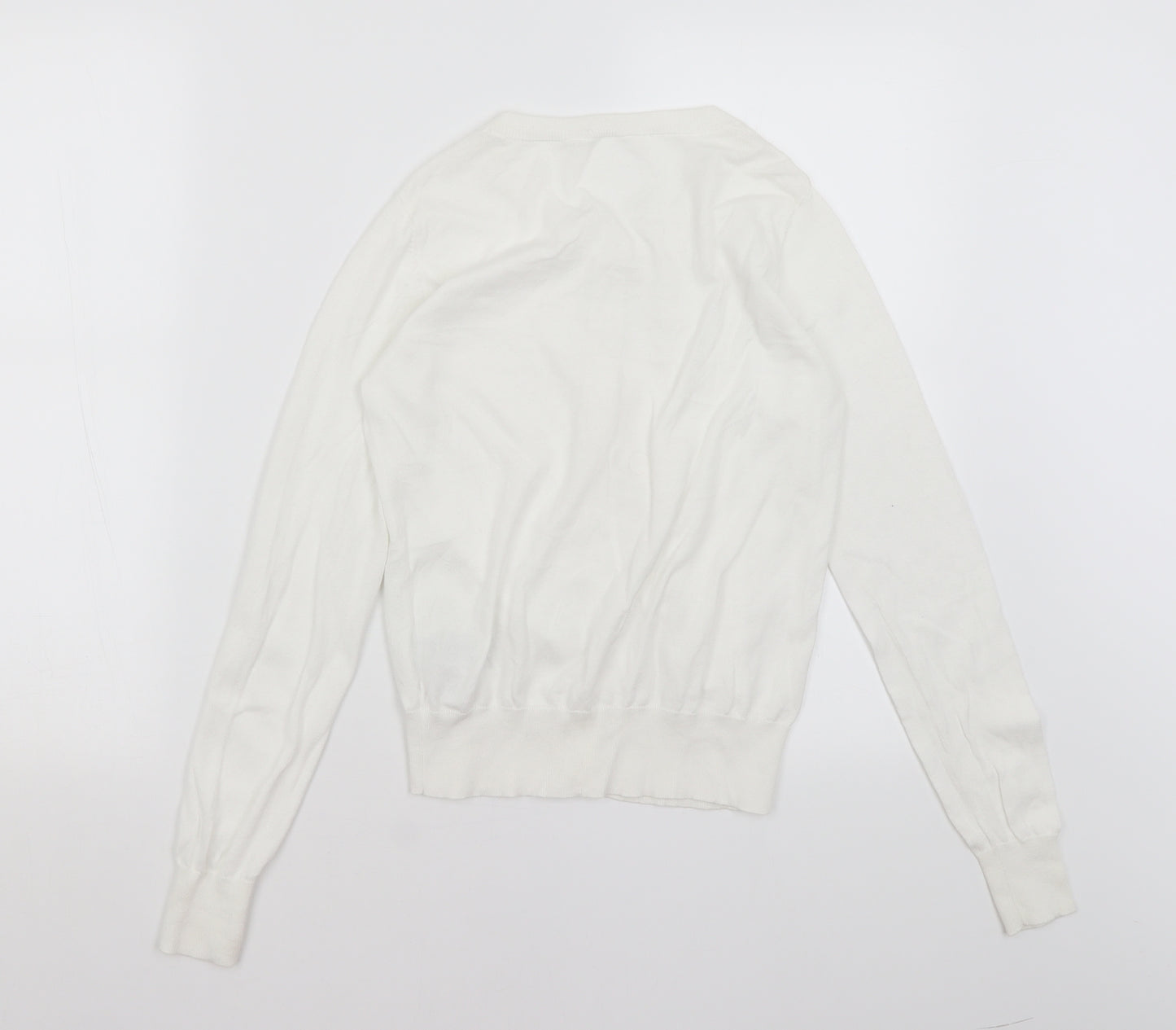 Oasis Womens White   Cardigan Jumper Size S