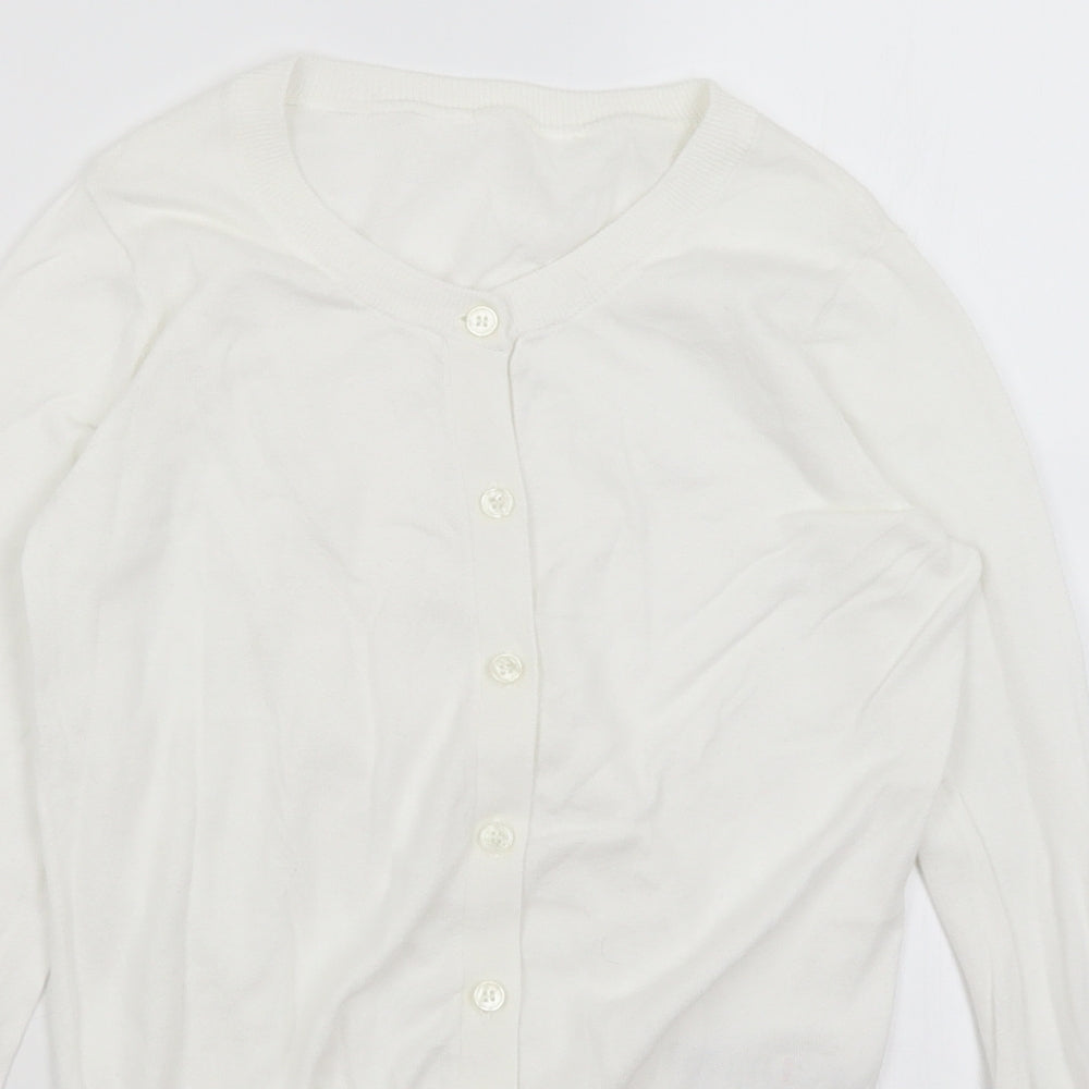Oasis Womens White   Cardigan Jumper Size S