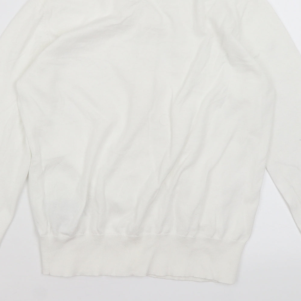 Oasis Womens White   Cardigan Jumper Size S
