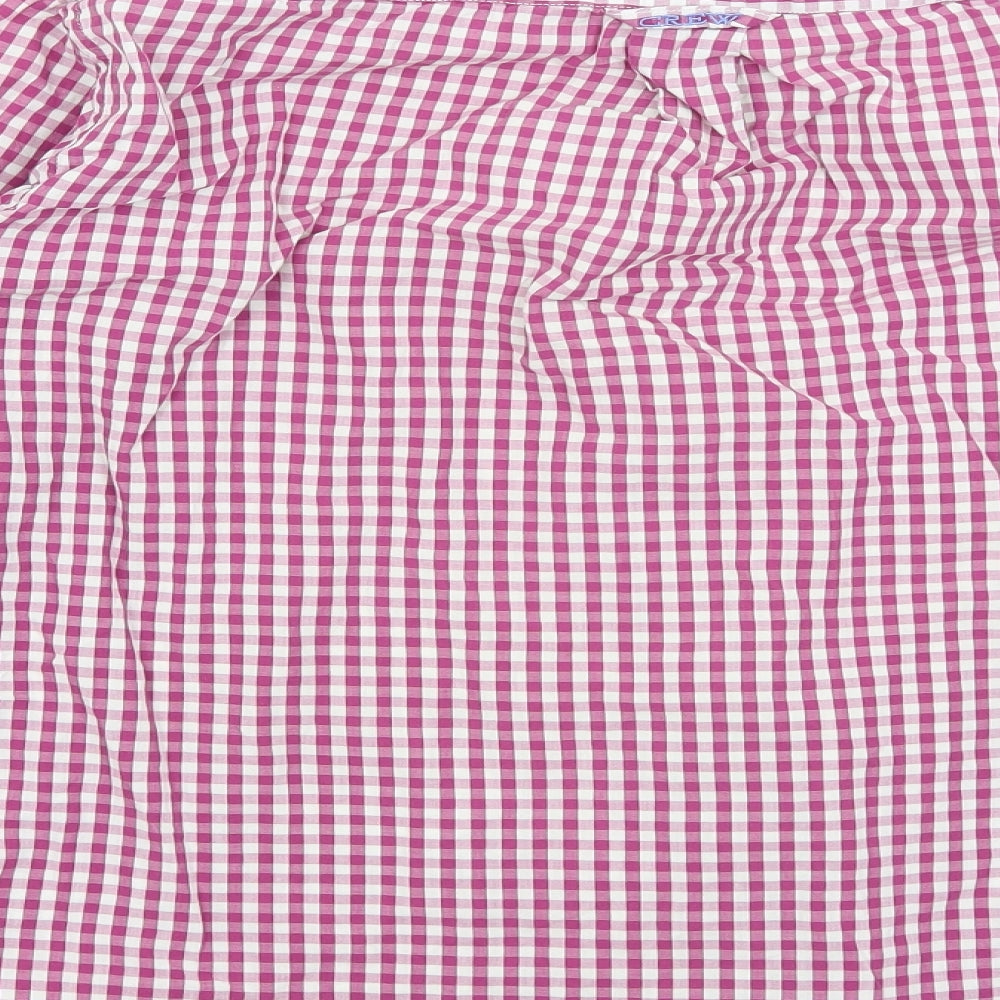 Crew Clothing Co Mens Pink Check   Button-Up Size L