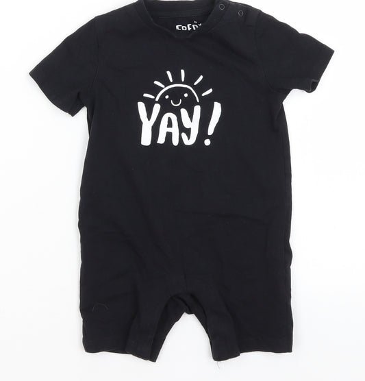 F&F Baby Black   Babygrow One-Piece Size 12-18 Months  - Yay