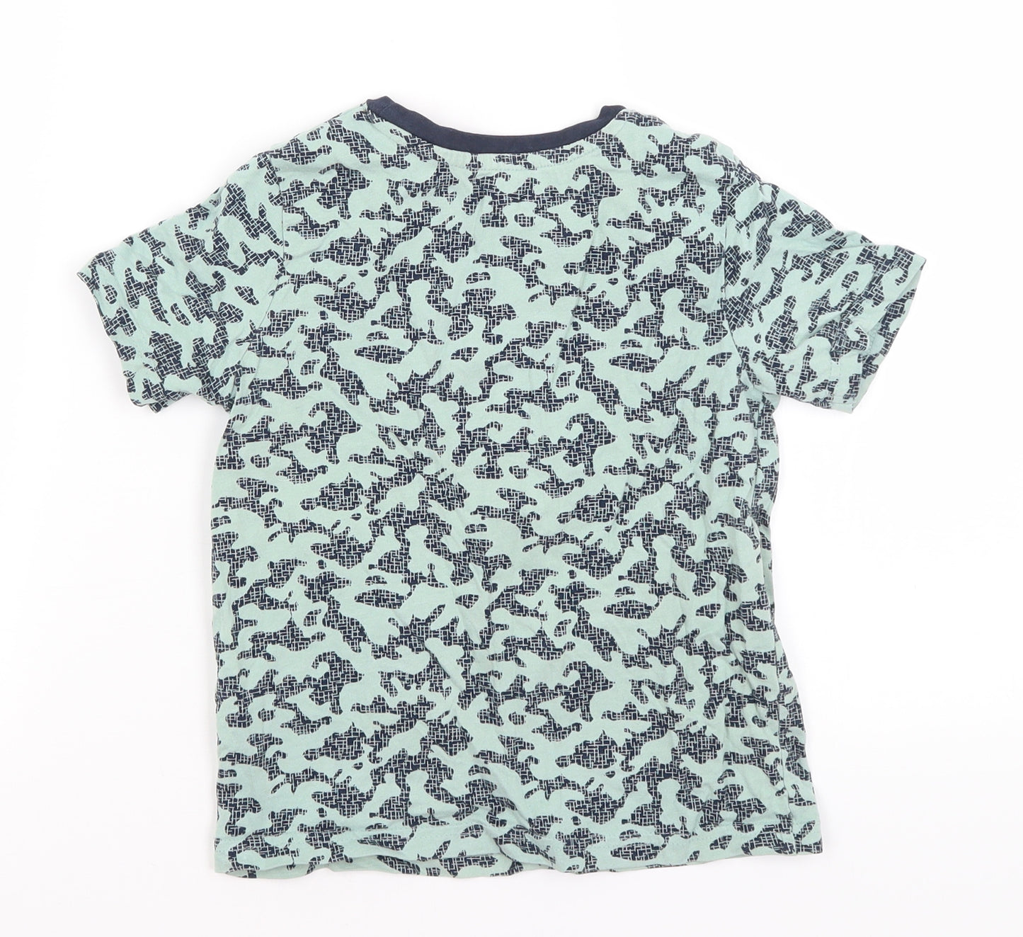 Nutmeg Boys Blue Camouflage  Basic T-Shirt Size 5-6 Years