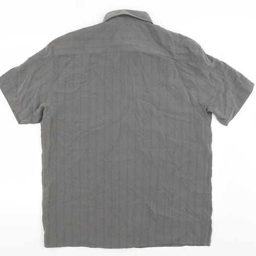 Thomas Nash Mens Grey Check   Button-Up Size L
