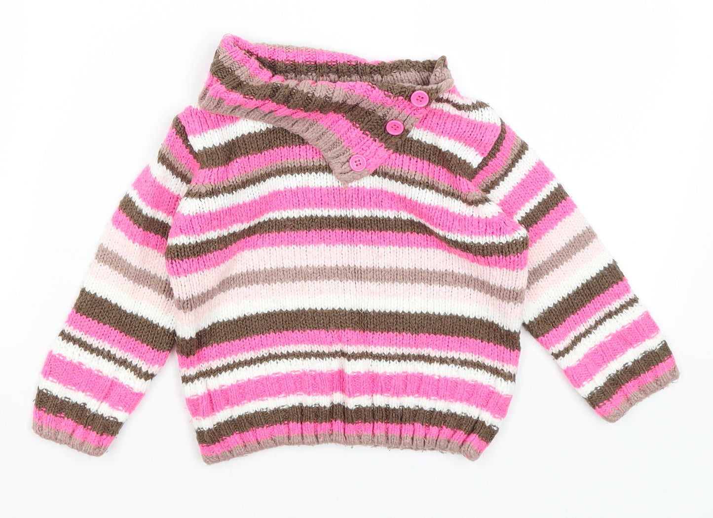 Cherokee Baby Brown Striped  Pullover Jumper Size 18-24 Months