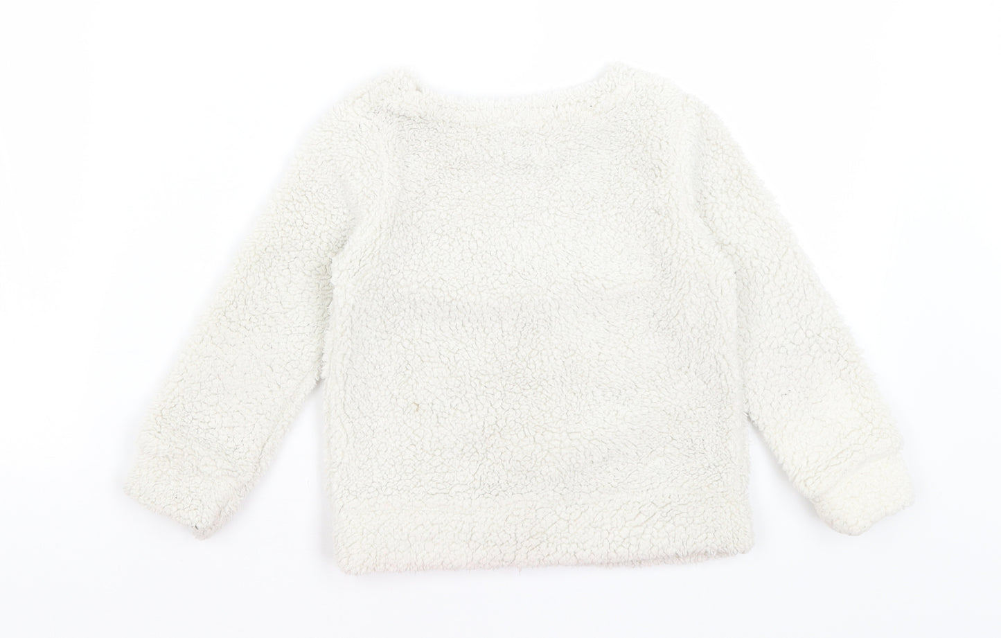 F&F Girls Ivory   Pullover Jumper Size 2-3 Years  - Reindeer