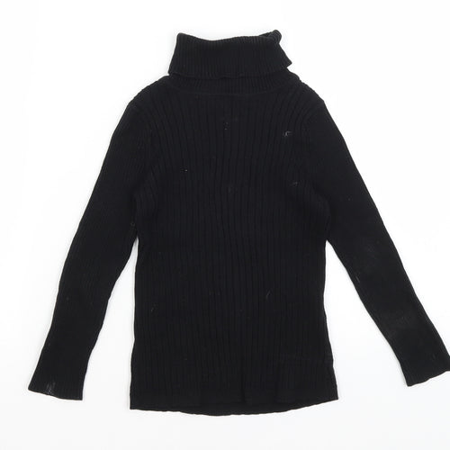 George Girls Black   Basic T-Shirt Size 4-5 Years