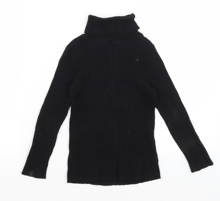 George Girls Black   Basic T-Shirt Size 4-5 Years