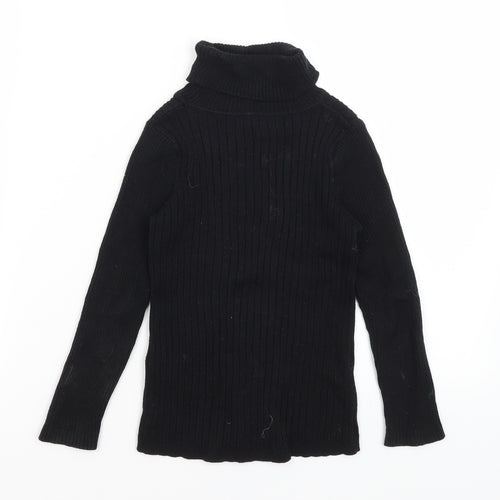 George Girls Black   Basic T-Shirt Size 4-5 Years