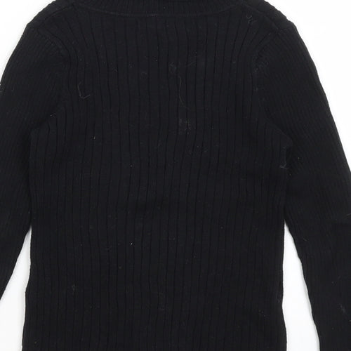 George Girls Black   Basic T-Shirt Size 4-5 Years