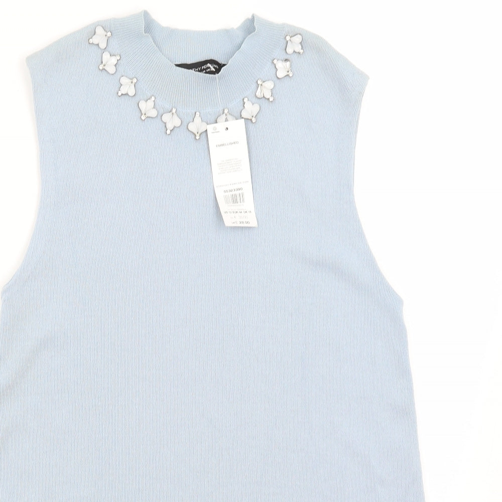 Dorothy Perkins Womens Blue   Basic Tank Size 16