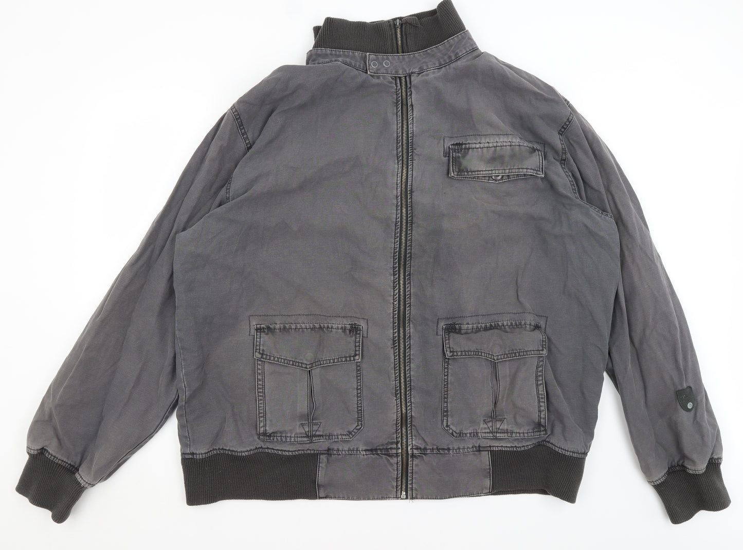 Kickers Mens Grey   Overcoat Coat Size 4XL