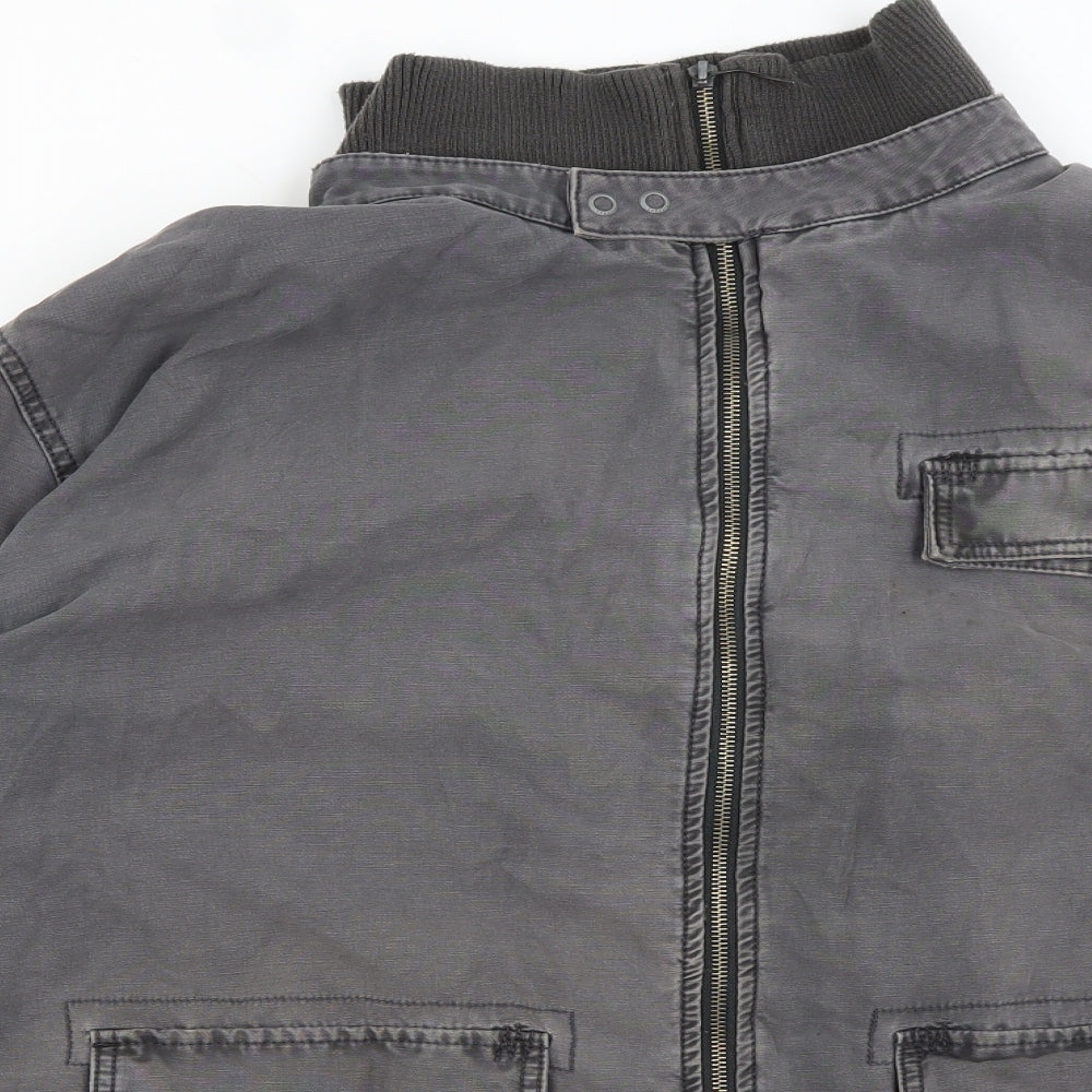 Kickers Mens Grey   Overcoat Coat Size 4XL