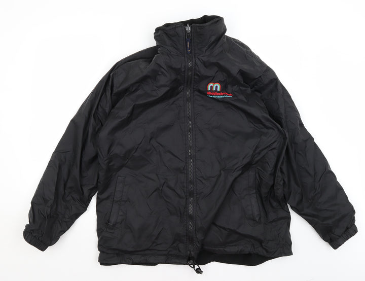 Uneek Mens Black   Rain Coat Coat Size M