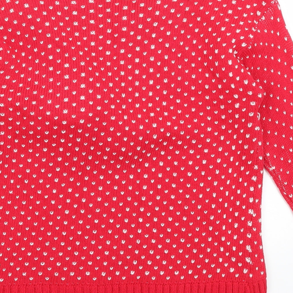 Q10 Womens Red   Pullover Jumper Size M  - Santa